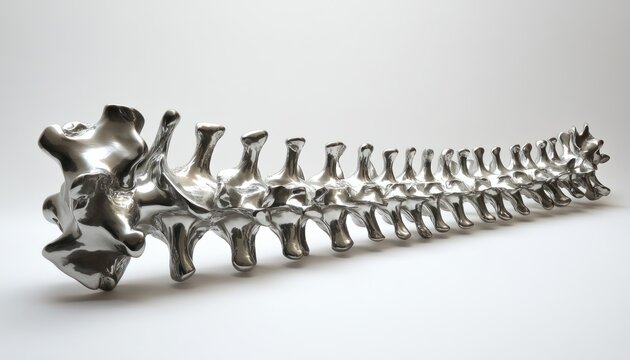 Spinal Form in Striking Silver: A Study in Structure and Materiality