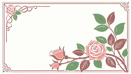 floral background with roses