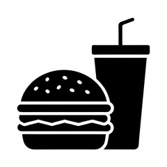 Burger and fries illustration,