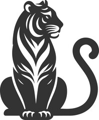 Tiger vector silhouette