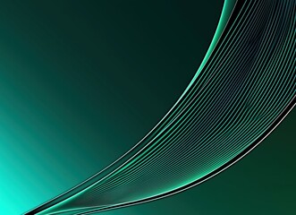 Elegant Curved Lines Flowing Across a Teal Background with a Smooth Gradient Effect
