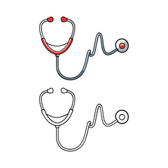 stethoscope with heart symbol