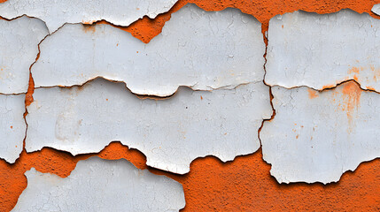 Obraz premium Close-up of rusty metal surface with layers of oxidation, detailed cracks, and vibrant rust tones