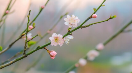 QingmIng festival:Delicate Willow and Peach Blossoms in Harmony, Symbolizing Renewal and Serenity of Spring