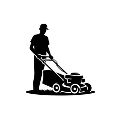  Lawn Mower  Silhouette  ,  Lawn Mower vector