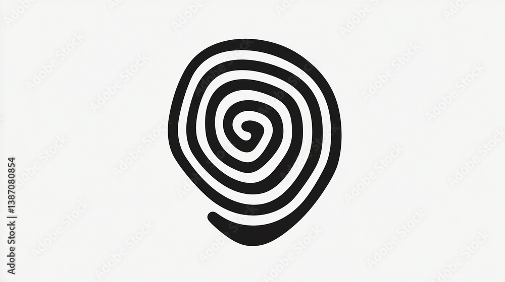 Aufkleber spiral shape vector illustration for graphic design and background with abstract art concept 100