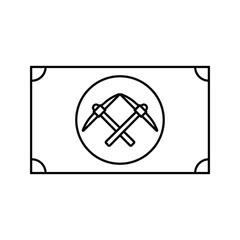 Cash miner crypto icon with clean, modern design. Ideal for blockchain, digital finance, and crypto earnings themes. High-quality vector, fully editable and ready for any project.