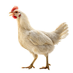 Fototapeta premium White Chicken Isolated on White Background