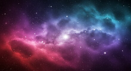 Obraz premium Cosmic Nebula: A Digital Dreamscape AI Generated