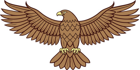 Fototapeta premium Elegant Golden Hawk Vector Artwork for Wildlife and Nature Enthusiasts