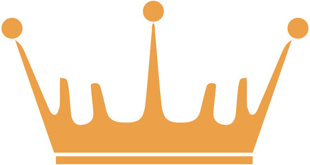 Crown Yellow Flat Icon 

