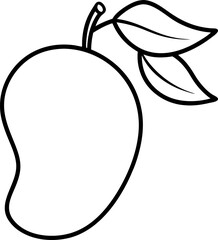 Mango Black outline art
