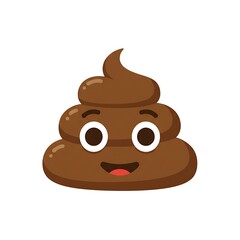 Cute Poop Emoji with Big Eyes