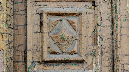 old wooden wall of vintage house with decor