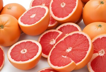 Grapefruit citrus fruit isolated on white background