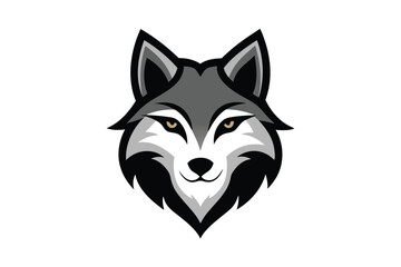 wolf head vector