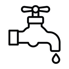 Faucet line icon , vector, pixel perfect, illustrator file 
