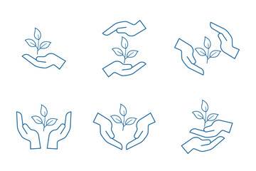 leaf shoots with environmental protection signatures