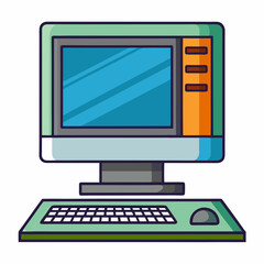 computer monitor with blank screen