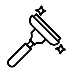 Rubber Squeegee line icon , vector, pixel perfect, illustrator file 
