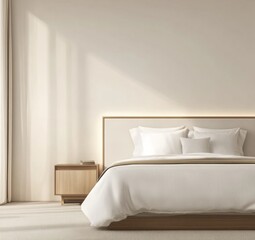 Minimalist bedroom interior