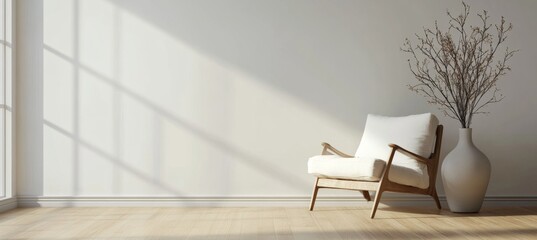 Fototapeta premium Minimalist Living Room Scene