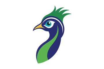 Naklejka premium head of a peacock