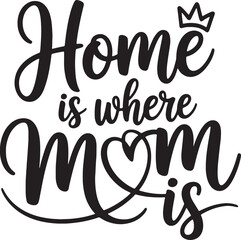 Mothers Day Typography T-shirt Design silhouette isolated On Transparent Background