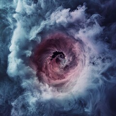 Abstract Smoke Swirl in Vibrant Colors