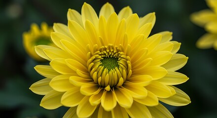 Obraz premium Golden Dahlia Bloom: Nature's Radiance AI Generated