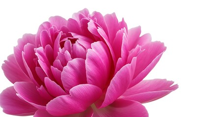 Vibrant Pink Ranunculus Bloom: Close-up Studio Shot AI Generated