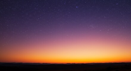 Obraz premium Twilight's Embrace: Celestial Hues AI Generated