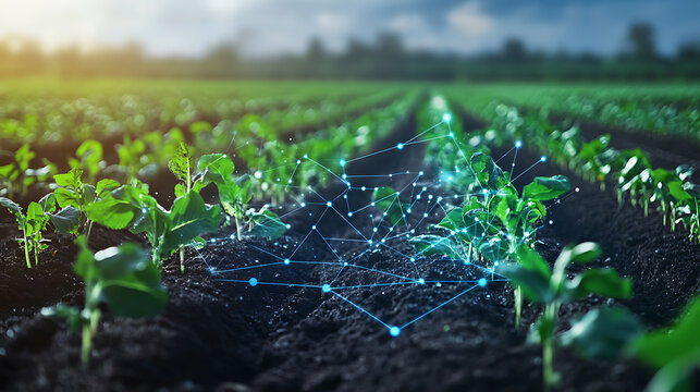 An AI powered system improving precision agriculture by analyzing soil health, crop performance, and climate data to optimize irrigation and fertilization