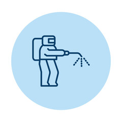 Disinfectant man vector, pixel perfect, illustrator file 
 