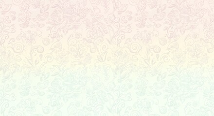 Pastel Dreamscape: Delicate Line Art AI Generated