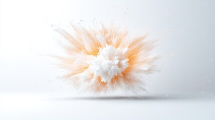 Orange and white powder explosion