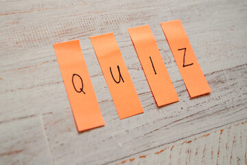 quiz sign symbolizing test, exam or q&a session online