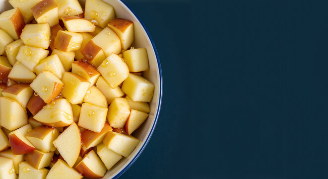 Apple slices with honey , a traditional symbol of sweetness and well-being