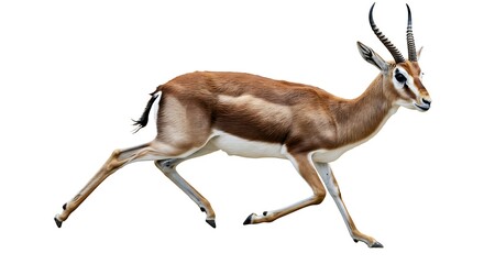 Graceful Gazelle in Motion: A Detailed Wildlife Illustration AI Generated