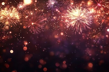 Obraz premium Fireworks in the night sky