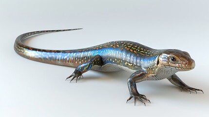 Obraz premium 3D model of a multi-colored skink