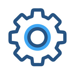 Gear Icon Representing Settings or Configuration Icon Design