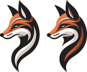 Obraz premium fox logo illustration 