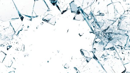 Naklejka premium Shattered glass fragments (15)