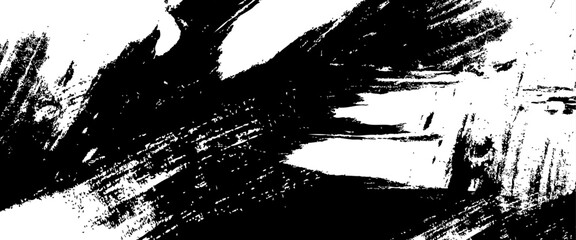 Vector grunge brush strokes texture rough black scratches for paint splatter template.