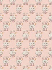 Obraz premium bunny seamless pattern background Repeating Pattern