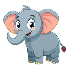 Fototapeta premium Cartoon elephant animation illustration vactor