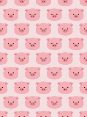 cute pig seamless pattern background Repeating Pattern