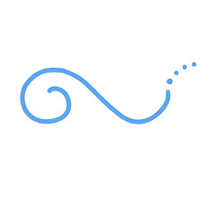 【季節素材】風のイラスト・5月・春から夏への切り替えに／青・爽やか・ライン
