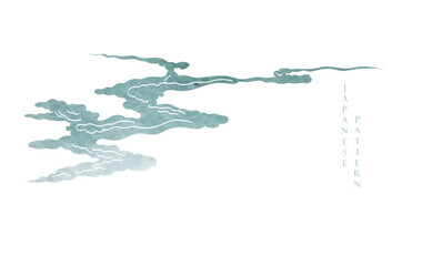 Japanese background with Abstract template with Chinese cloud layout design in oriental style